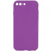 Silicone Case Square Full Camera Protective (AA) NOLOGO для Apple iPhone 7 plus / 8 plus (5.5") Фіолетовий / Grape