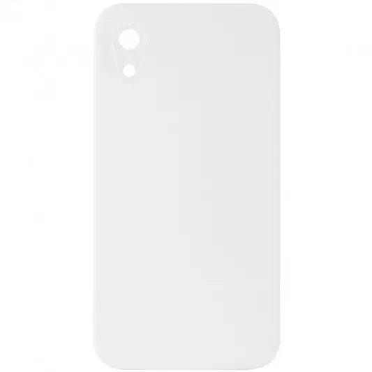Silicone Case Square Full Camera Protective (AA) NOLOGO для Apple iPhone XR (6.1") Білий / White