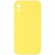Silicone Case Square Full Camera Protective (AA) NOLOGO для Apple iPhone XR (6.1") Жовтий / Yellow