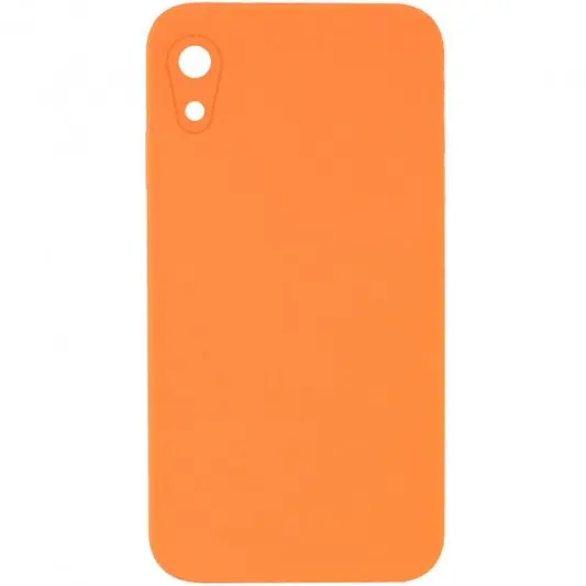Silicone Case Square Full Camera Protective (AA) NOLOGO для Apple iPhone XR (6.1") Помаранчевий / Papaya