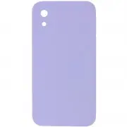 Silicone Case Square Full Camera Protective (AA) NOLOGO для Apple iPhone XR (6.1") Бузковий / Dasheen