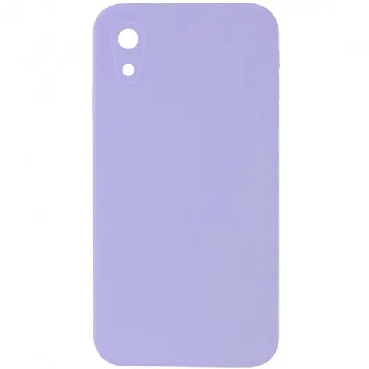 Silicone Case Square Full Camera Protective (AA) NOLOGO для Apple iPhone XR (6.1") Сиреневый / Dasheen