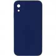 Silicone Case Square Full Camera Protective (AA) NOLOGO для Apple iPhone XR (6.1") Темно-синій / Midnight blue