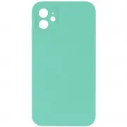 Silicone Case Square Full Camera Protective (AA) NOLOGO для Apple iPhone 11 (6.1") Бірюзовий / Turquoise