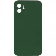 Silicone Case Square Full Camera Protective (AA) NOLOGO для Apple iPhone 11 (6.1") Зелений / Army green