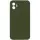 Silicone Case Square Full Camera Protective (AA) NOLOGO для Apple iPhone 11 (6.1") Зелений / Dark Olive