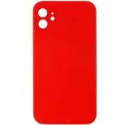 Silicone Case Square Full Camera Protective (AA) NOLOGO для Apple iPhone 11 (6.1") Червоний / Red