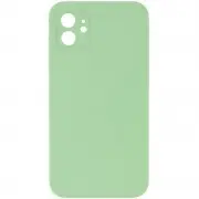 Silicone Case Square Full Camera Protective (AA) NOLOGO для Apple iPhone 11 (6.1") М'ятний / Mint