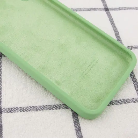 Silicone Case Square Full Camera Protective (AA) NOLOGO для Apple iPhone 11 (6.1") М'ятний / Mint - зображення 2 