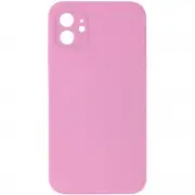 Silicone Case Square Full Camera Protective (AA) NOLOGO для Apple iPhone 11 (6.1") Рожевий / Light pink