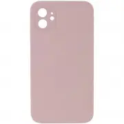 Silicone Case Square Full Camera Protective (AA) NOLOGO для Apple iPhone 11 (6.1") Рожевий / Pink Sand