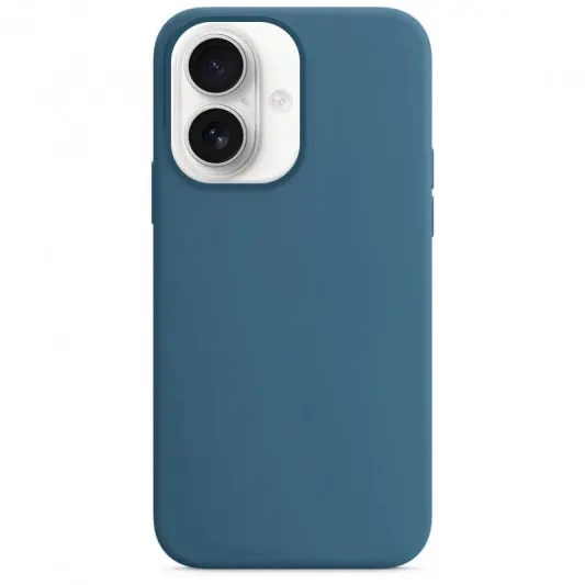 Чохол Silicone Case Full Protective (AA) NO LOGO для Apple iPhone 16 (6.1") Синій / Blue Jay