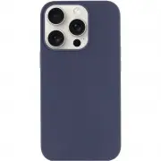 Чехол Silicone Case Full Protective (AA) NO LOGO для Apple iPhone 16 Pro (6.3") Темно-синий / Midnight blue