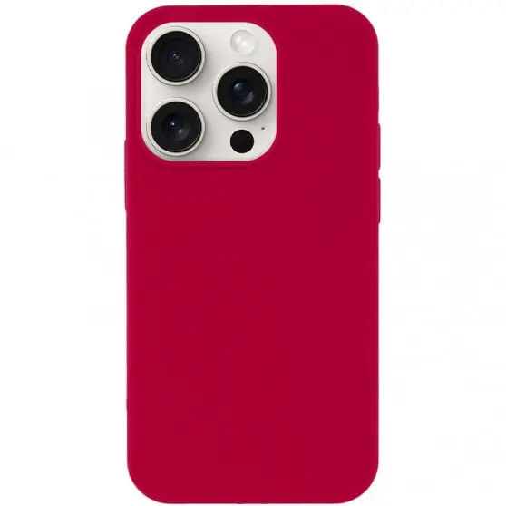 Чехол Silicone Case Full Protective (AA) NO LOGO для Apple iPhone 16 Pro (6.3") Красный / Rose Red