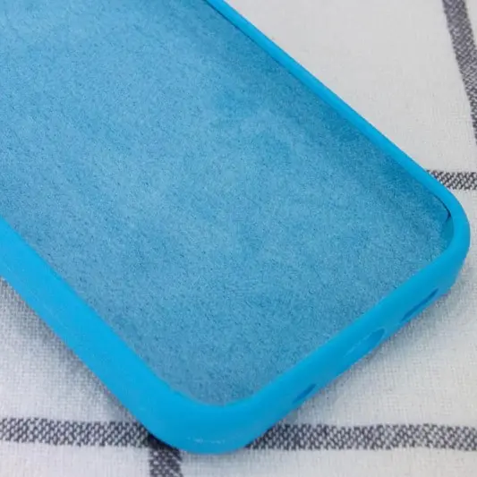 Чехол Silicone Case Full Protective (AA) NO LOGO для Apple iPhone 16 Pro (6.3") Голубой / Blue - изображение 1