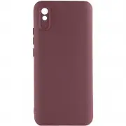 Чехол TPU GETMAN Liquid Silk Full Camera для Xiaomi Redmi 9A Бордовый / Marsala
