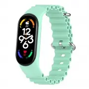 Ремешок Ocean Band для Xiaomi Mi Band 9/8 Бирюзовый / Blue Sea