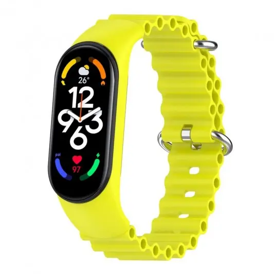 Ремешок Ocean Band для Xiaomi Mi Band 9/8 Желтый / Flash