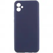 Чехол TPU GETMAN Liquid Silk Full Camera для Samsung Galaxy A04 Синий / Midnight Blue