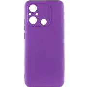 Чехол TPU GETMAN Liquid Silk Full Camera для Xiaomi Redmi 12C Фиолетовый / Purple