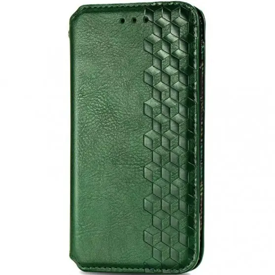 Кожаный чехол-книжка GETMAN Cubic (PU) для Xiaomi Redmi 9C Зеленый