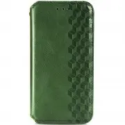 Шкіряний чохол-книжка GETMAN Cubic (PU) для Xiaomi Redmi Note 10 Pro / 10 Pro Max Зелений