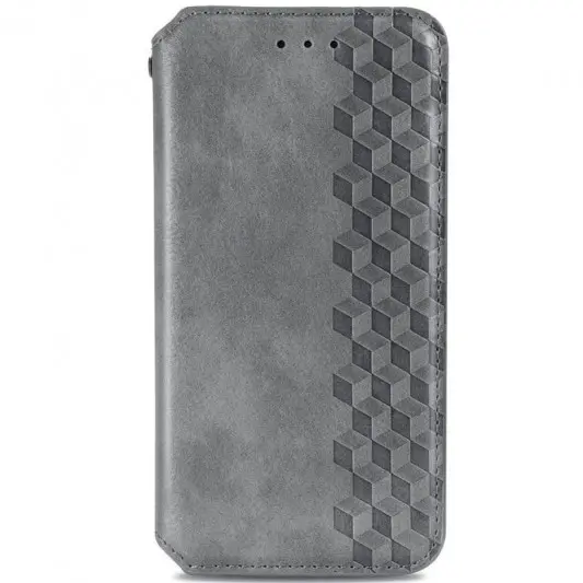 Шкіряний чохол-книжка GETMAN Cubic (PU) для Xiaomi Redmi Note 10 Pro / 10 Pro Max Сірий