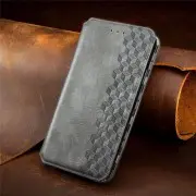 Шкіряний чохол-книжка GETMAN Cubic (PU) для Xiaomi Redmi Note 10 Pro / 10 Pro Max Сірий