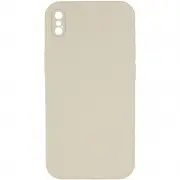 Silicone Case Square Full Camera Protective (AA) NOLOGO для Apple iPhone XS Max (6.5") Бежевый / Antique White