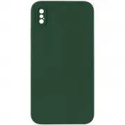 Silicone Case Square Full Camera Protective (AA) NOLOGO для Apple iPhone XS Max (6.5") Зеленый / Cyprus Green