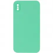 Silicone Case Square Full Camera Protective (AA) NOLOGO для Apple iPhone XS Max (6.5") Зеленый / Spearmint