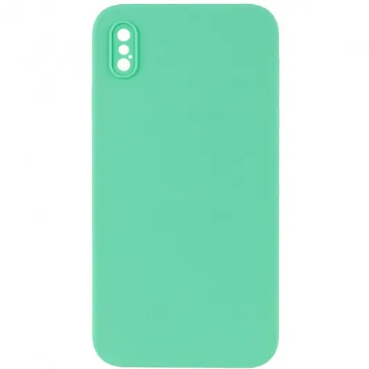 Silicone Case Square Full Camera Protective (AA) NOLOGO для Apple iPhone XS Max (6.5") Зеленый / Spearmint