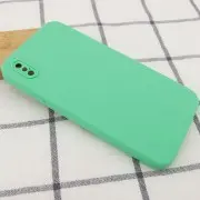 Silicone Case Square Full Camera Protective (AA) NOLOGO для Apple iPhone XS Max (6.5") Зеленый / Spearmint