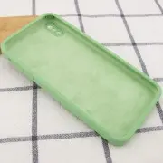 Silicone Case Square Full Camera Protective (AA) NOLOGO для Apple iPhone XS Max (6.5") М'ятний / Mint