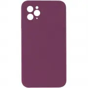 Silicone Case Square Full Camera Protective (AA) NOLOGO для Apple iPhone 11 Pro (5.8") Бордовий / Maroon