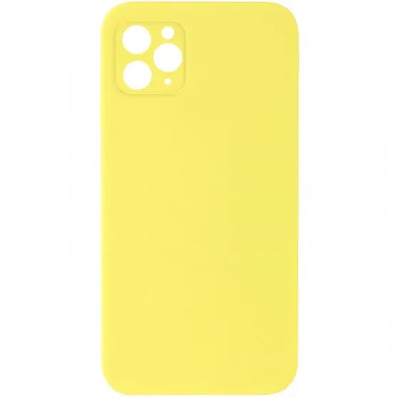 Silicone Case Square Full Camera Protective (AA) NOLOGO для Apple iPhone 11 Pro (5.8") Желтый / Yellow
