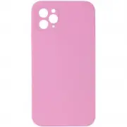 Silicone Case Square Full Camera Protective (AA) NOLOGO для Apple iPhone 11 Pro (5.8") Рожевий / Light pink