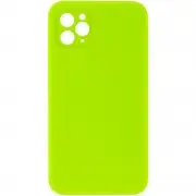 Silicone Case Square Full Camera Protective (AA) NOLOGO для Apple iPhone 11 Pro (5.8") Салатовий / Neon green