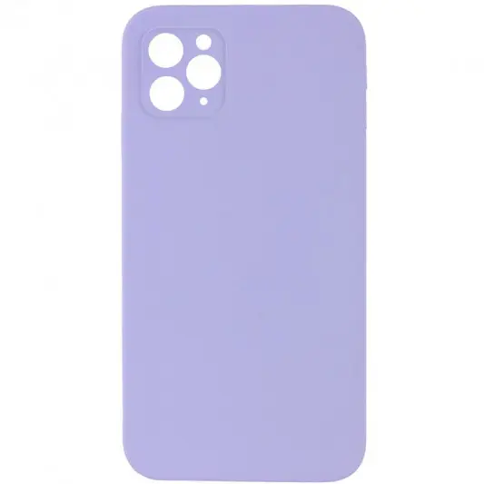 Silicone Case Square Full Camera Protective (AA) NOLOGO для Apple iPhone 11 Pro (5.8") Бузковий / Dasheen