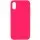 Чохол Silicone Case Full Protective (AA) NO LOGO для Apple iPhone X / XS (5.8") Рожевий / Barbie pink