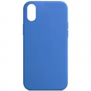 Чехол Silicone Case Full Protective (AA) NO LOGO для Apple iPhone XR (6.1") Синий / Capri Blue