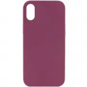 Чехол Silicone Case Full Protective (AA) NO LOGO для Apple iPhone XS Max (6.5") Бордовый / Plum
