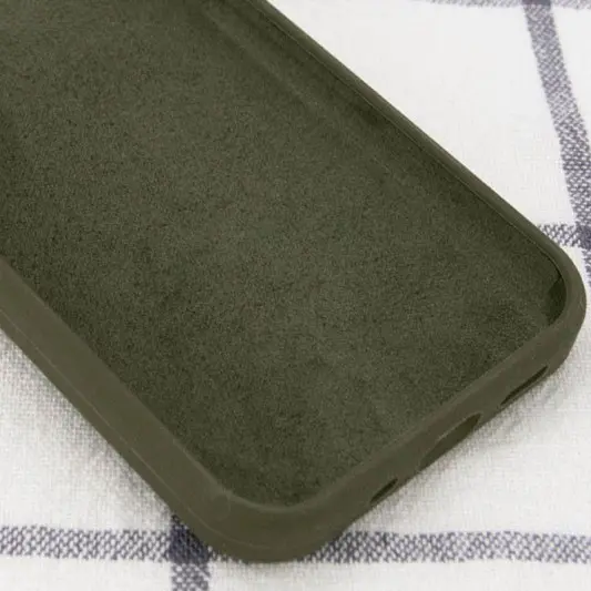Чохол Silicone Case Full Protective (AA) NO LOGO для Apple iPhone 15 Plus (6.7") Зелений / Dark Olive - зображення 1 