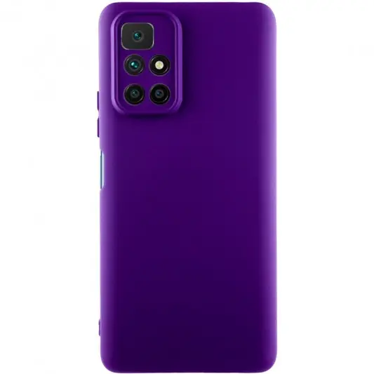 Чехол TPU GETMAN Liquid Silk Full Camera для Xiaomi Redmi 10 Фиолетовый / Ultra Violet