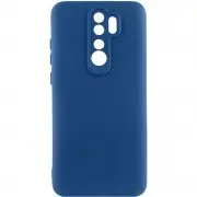 Чехол TPU GETMAN Liquid Silk Full Camera для Xiaomi Redmi 9 Синий / Navy Blue