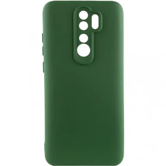 Чехол TPU GETMAN Liquid Silk Full Camera для Xiaomi Redmi Note 8 Pro Зеленый / Dark green