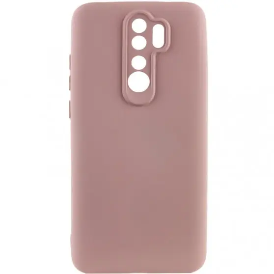 Чехол TPU GETMAN Liquid Silk Full Camera для Xiaomi Redmi Note 8 Pro Розовый / Pink Sand