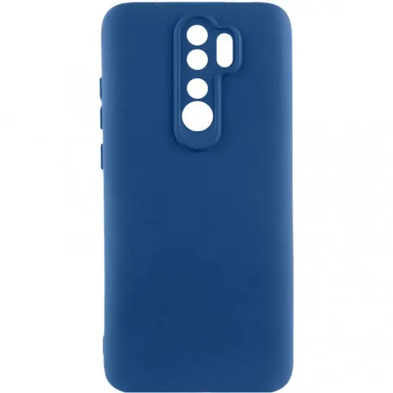 Чехол TPU GETMAN Liquid Silk Full Camera для Xiaomi Redmi Note 8 Pro Синий / Navy Blue