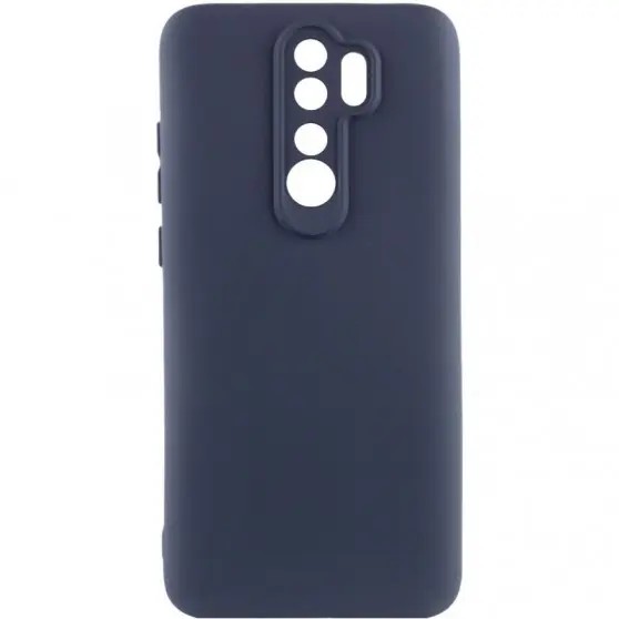 Чехол TPU GETMAN Liquid Silk Full Camera для Xiaomi Redmi Note 8 Pro Синий / Midnight Blue
