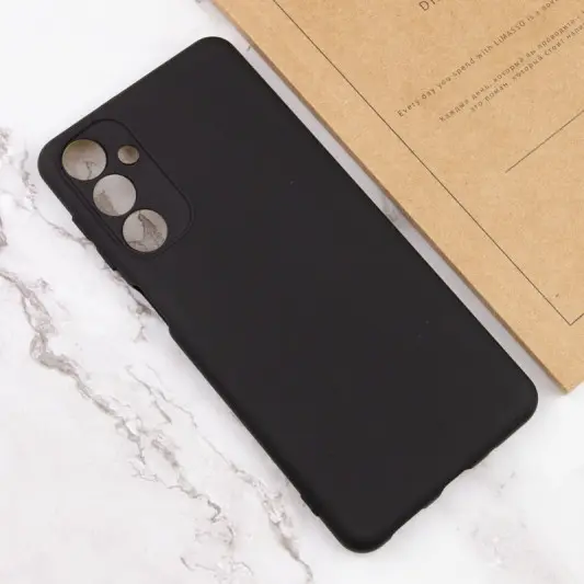 Чохол TPU GETMAN Liquid Silk Full Camera для Samsung Galaxy A34 5G Чорний / Black - зображення 3 